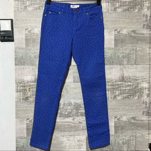 Vineyard Vines Anchor Print Blue Pants Jeans Girls Youth 10 GUC
